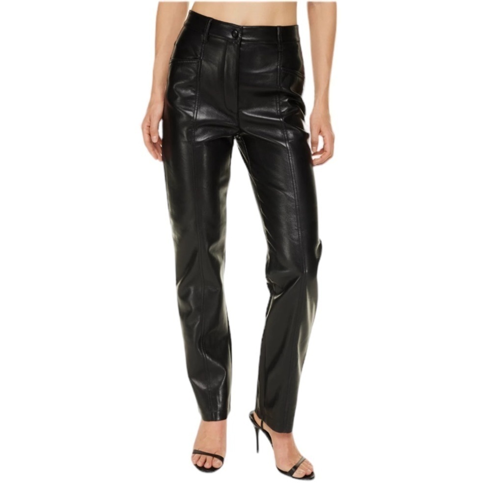 Wilfred x Aritzia - The Rebel Straight Leg Vegan Leather Utility Pant Sz 4